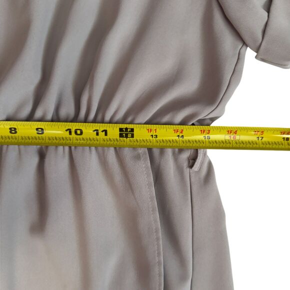 Roolee Taylor Jane Wrap Gray Wrap Minimalist Maxi Dress Size L - Picture 14 of 14